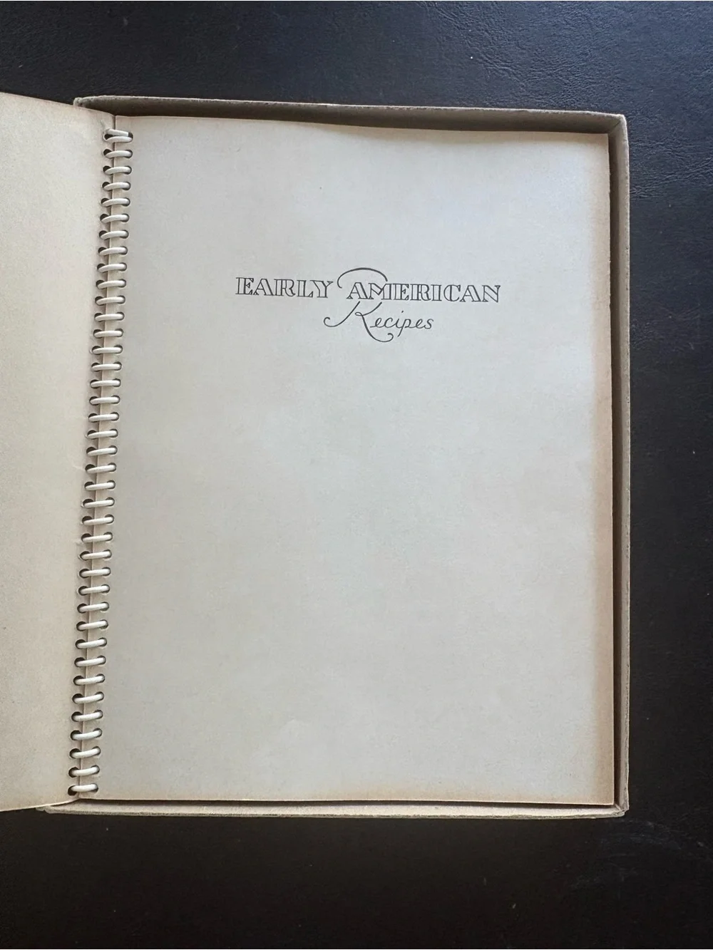 Vintage Cookbook